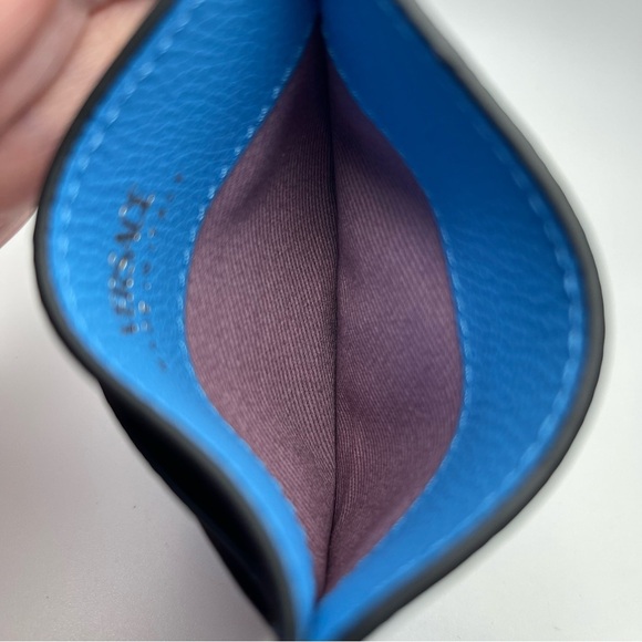 Versace Mini Medusa Blue Grainy Leather Slim Card Case - NWOT - Picture 6 of 6